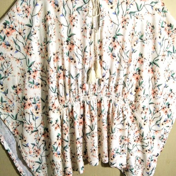 NWT*SIGNATURE STUDIO*FLORAL PRINT TOP*KIMONO TYPE SLEEVES*WOMAN L - Picture 3 of 10
